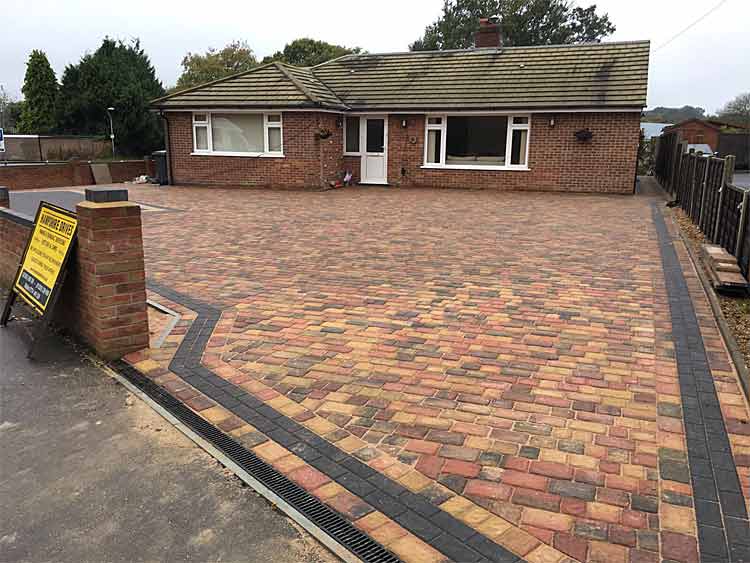 Driveway installer Tony Hoile at work