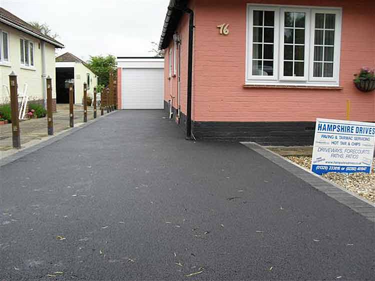 Driveway installer Tony Hoile at work